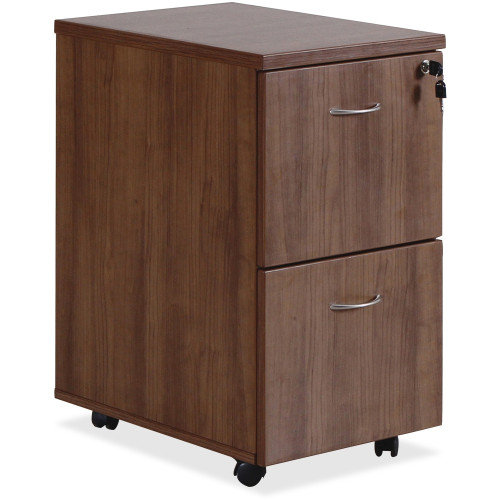 Lorell Essentials Walnut F/F Mobile Pedestal - 2-Drawer (69984) - Mycitystee