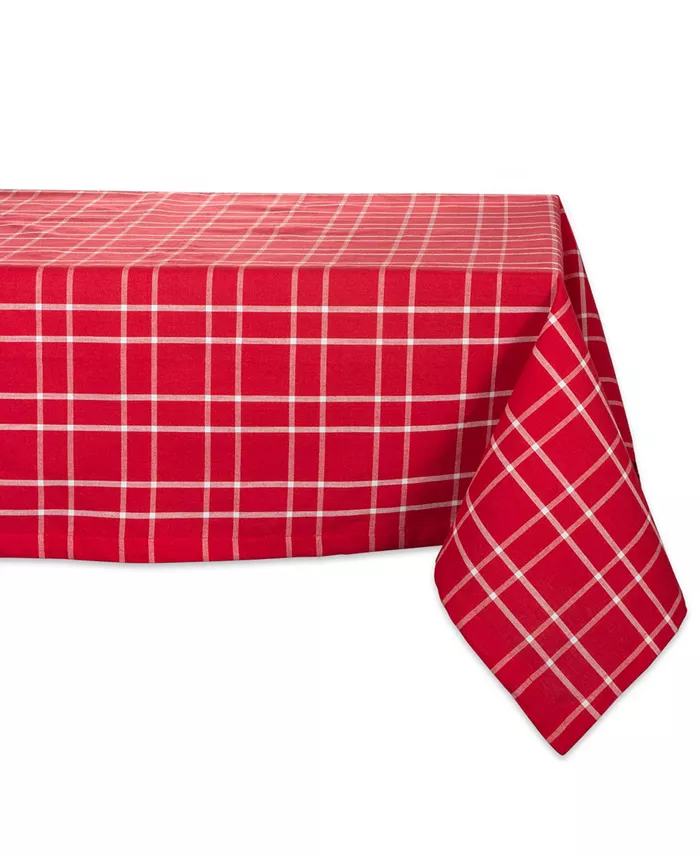 Design Imports Holly Berry Plaid Tablecloth - Mycitystee