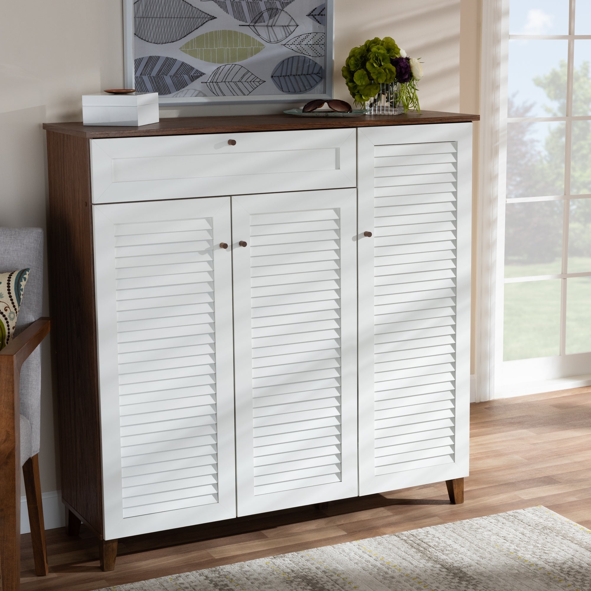 Carson Carrington Agnew Modern and Contemporary 11-shelf Shoe Cabinet - - 30773188 - Mycitystee