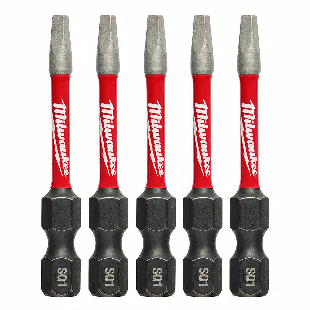 Milwaukee SHOCKWAVE #1 2 in. Impact Duty Square Steel Power Bit (5-Pack) and#8211; XDC Depot - Mycitystee