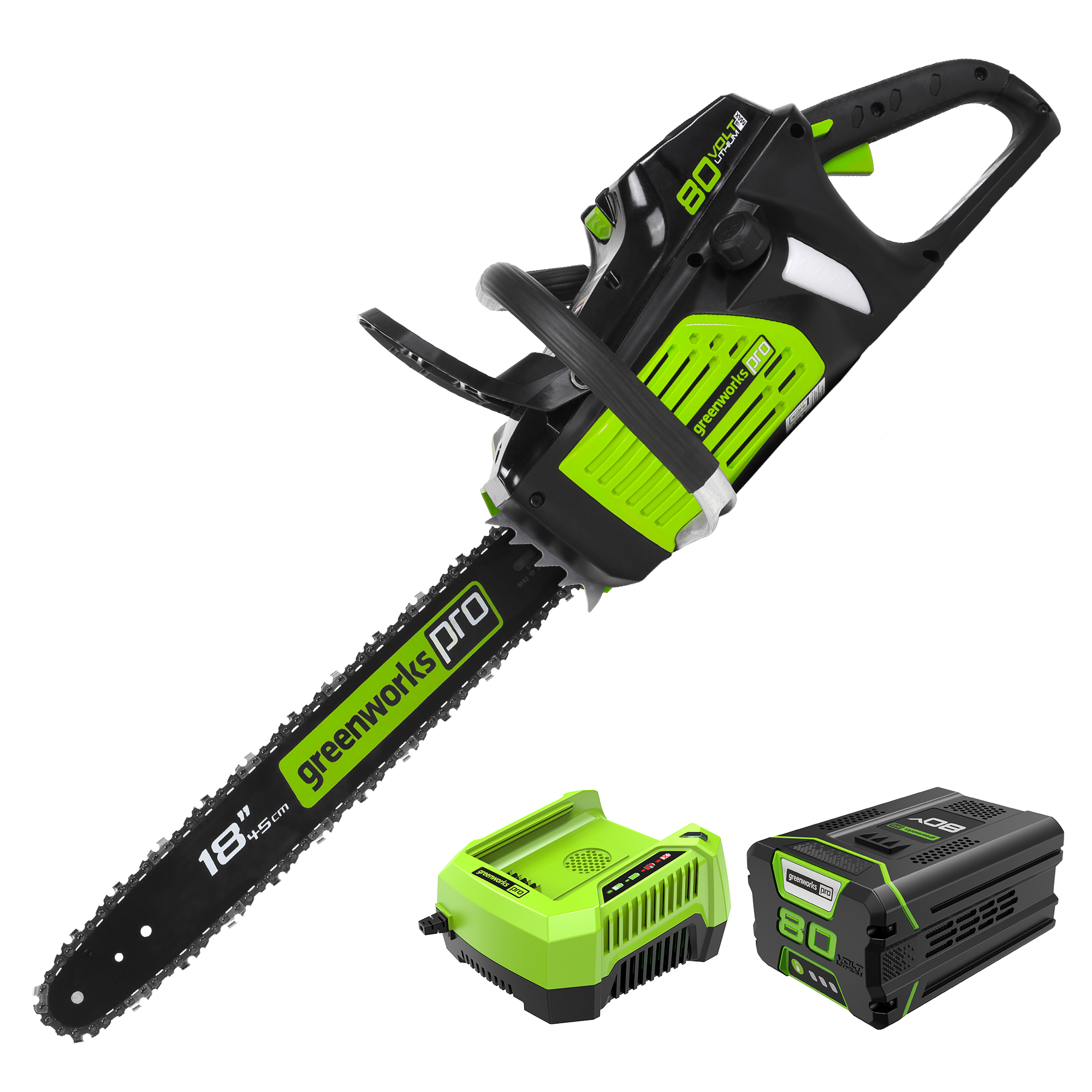 80V 18-Inch Cordless Chainsaw  Battery | Greenworks Tools - Mycitystee