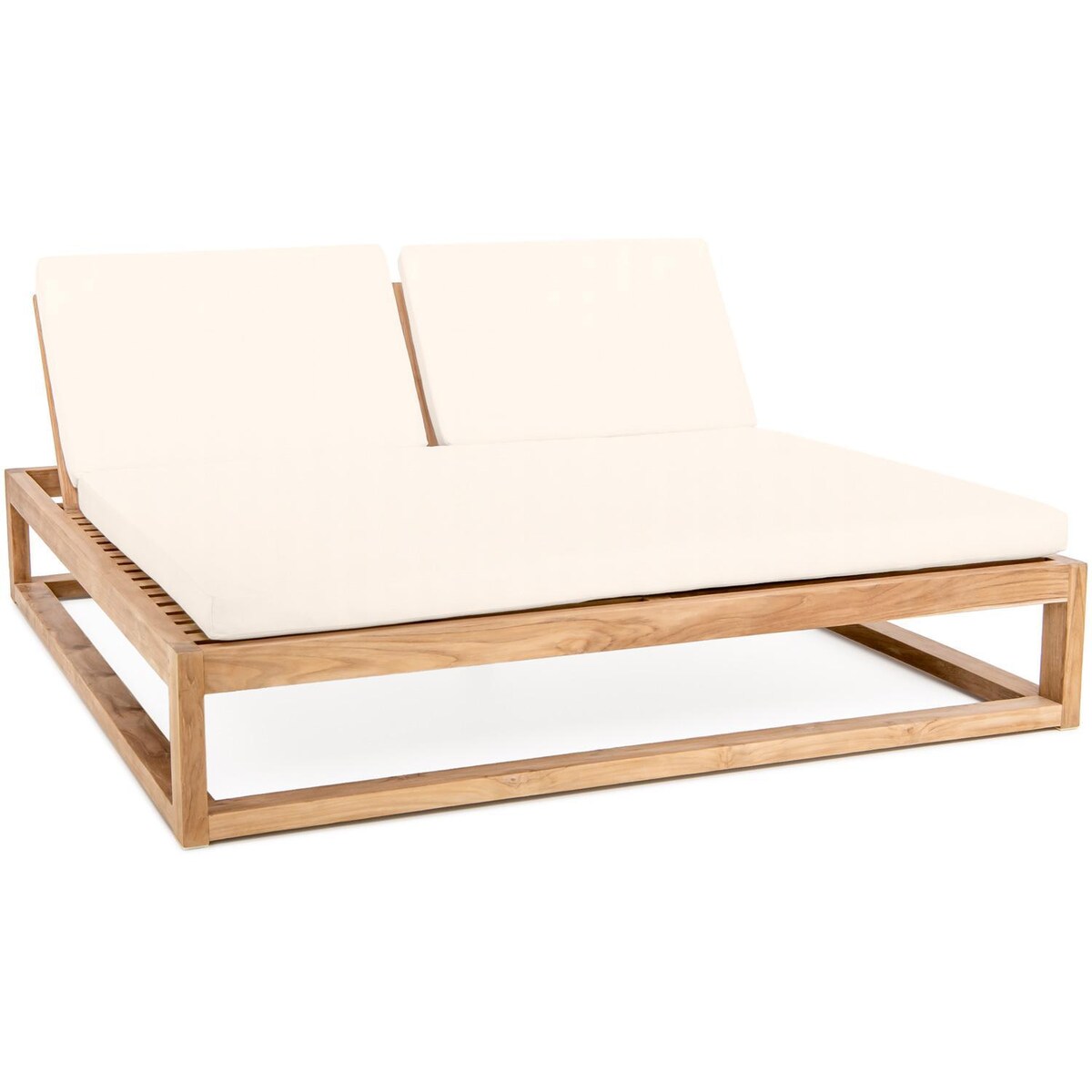 Signature Sandview Teak Patio Double Chaise Lounge - Mycitystee