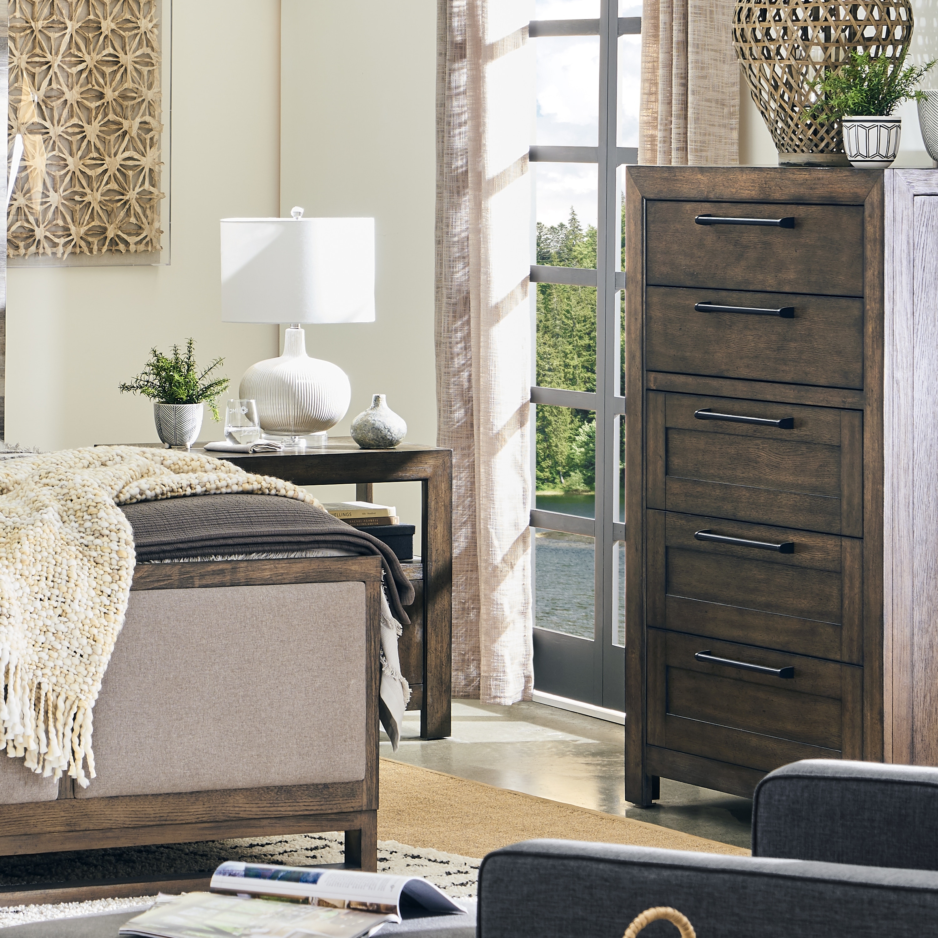 5-Drawer Fully Assembled Brown Chest of Drawers - - 30032702 - Mycitystee