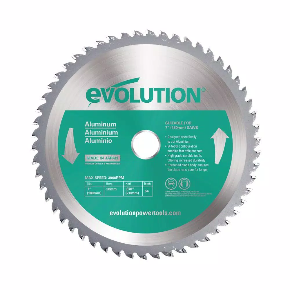 Evolution Power Tools 7 in. 54-Teeth Aluminum Cutting Saw Blade and#8211; XDC Depot - Mycitystee
