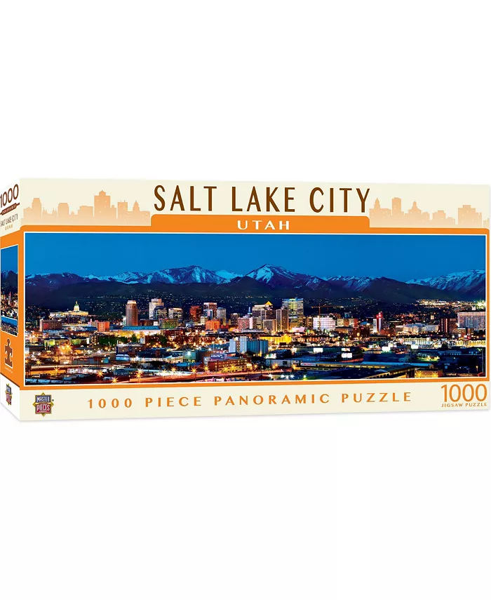 MasterPieces Puzzles American Vista Panoramic - Salt Lake City  1000 Piece Puzzle - Mycitystee