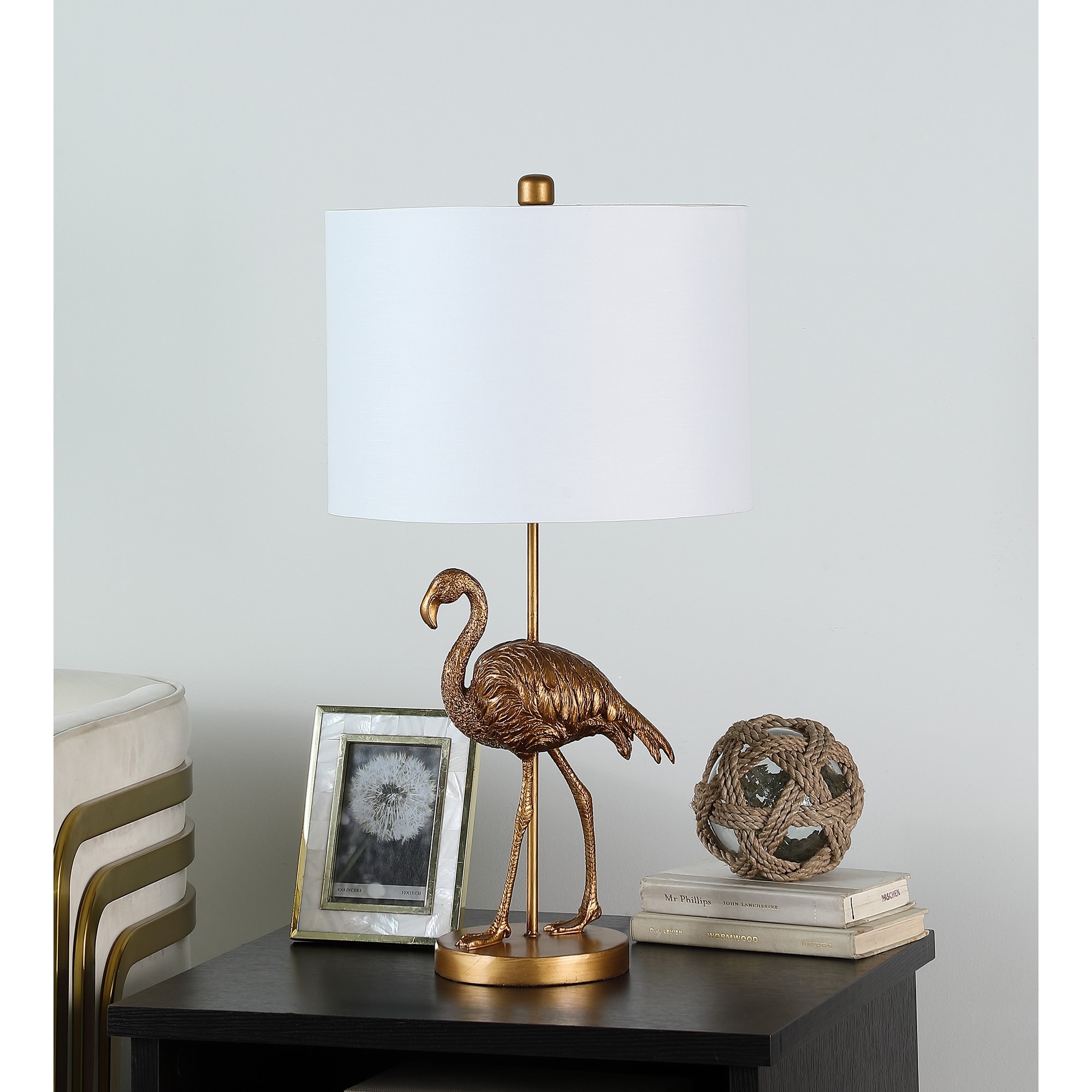 26 In. Matte Gold Flamingo Resin Table Lamp - Mycitystee