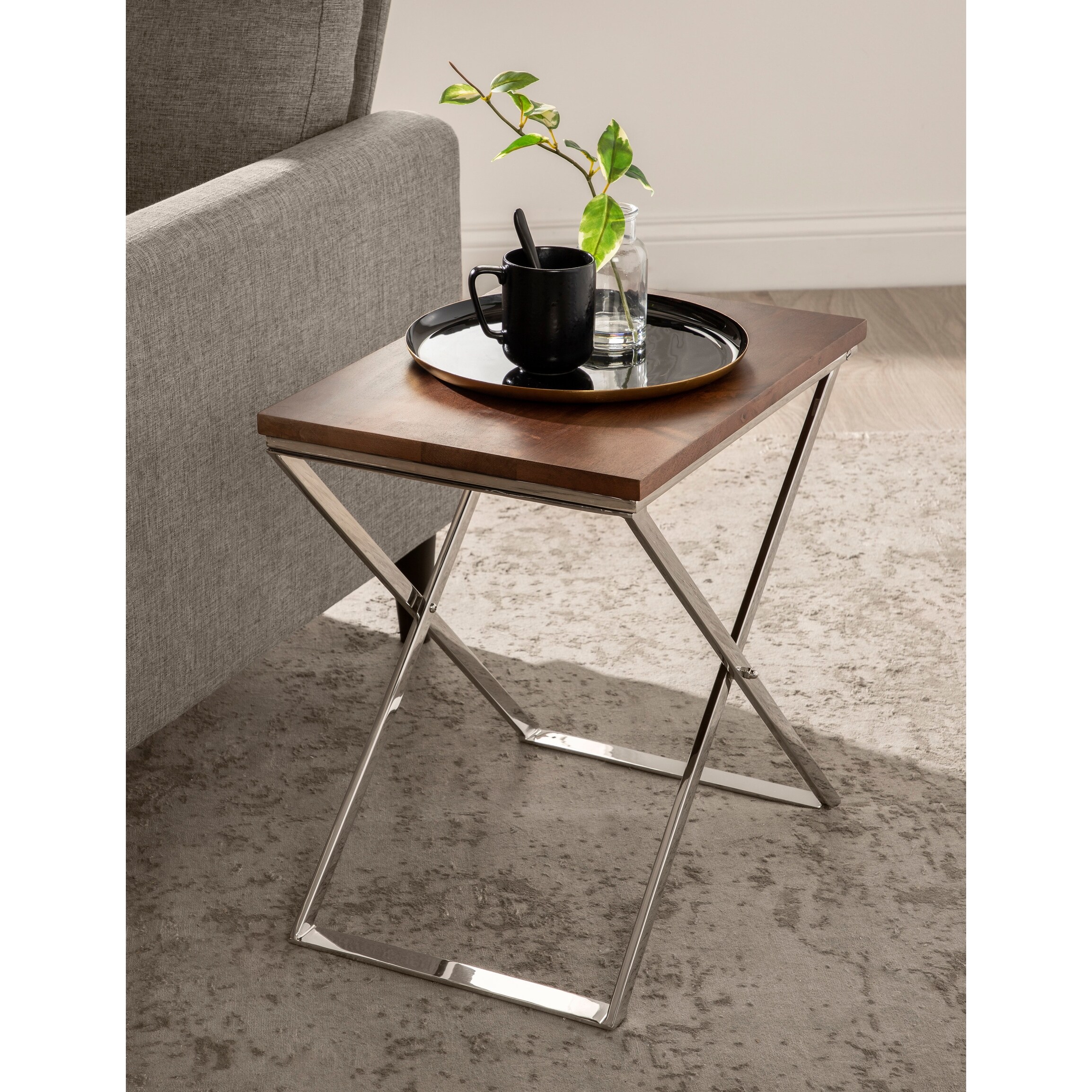 Kate and Laurel Laraway Folding Side Table - Mycitystee