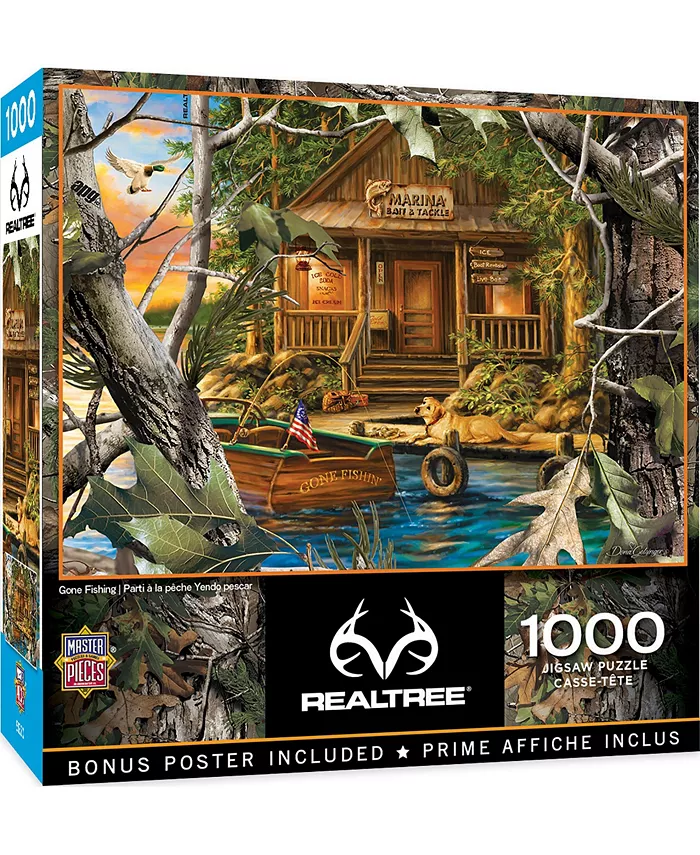 MasterPieces Puzzles Realtree - Gone Fishing 1000 Piece Adult Jigsaw Puzzle - Mycitystee