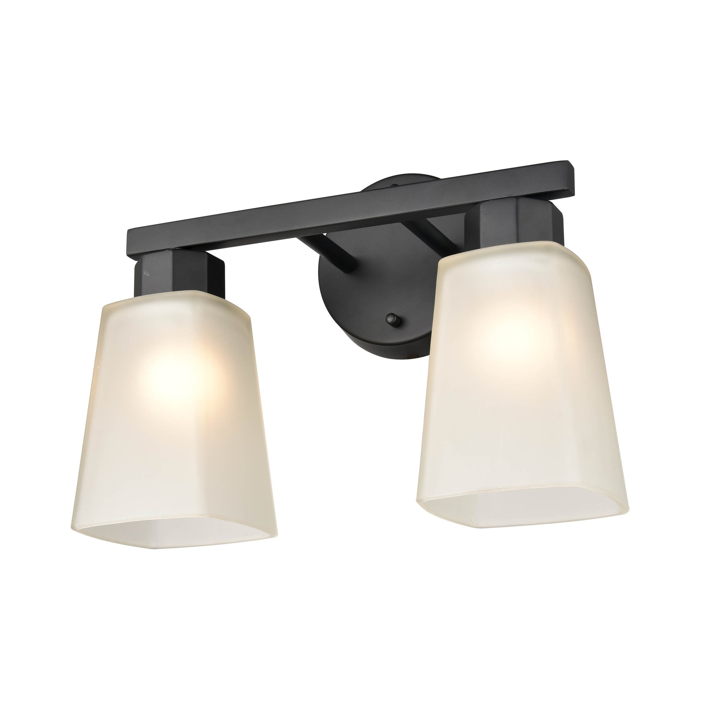 Millennium Lighting Coley 2 or 3 Light Vanity Fixture in Brushed Nickel or Matte Black with Frosted Glass Shades - Mycitystee