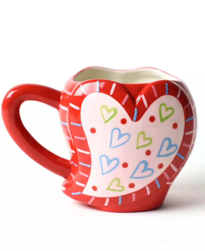 Happy Everything by Laura Johnson Heart Shaped Mug 16 oz - Mycitystee