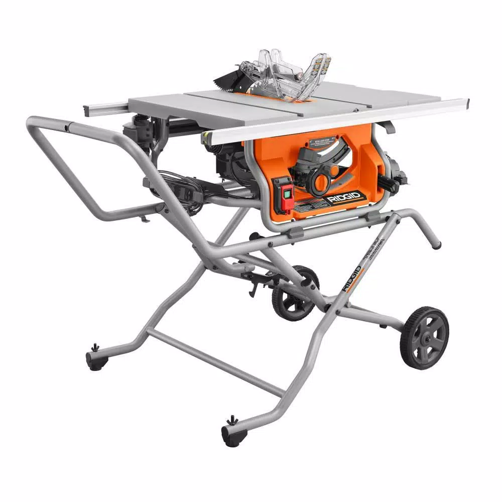 RIDGID 10 in. Pro Jobsite Table Saw with Stand and#8211; XDC Depot - Mycitystee
