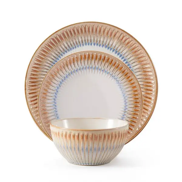 Pfaltzgraff 12-Piece Hensley Brown Dinnerware Set - Mycitystee