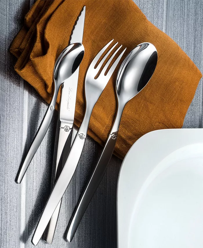 Lou Laguiole Jet 24 Pieces Flatware Set - Mycitystee