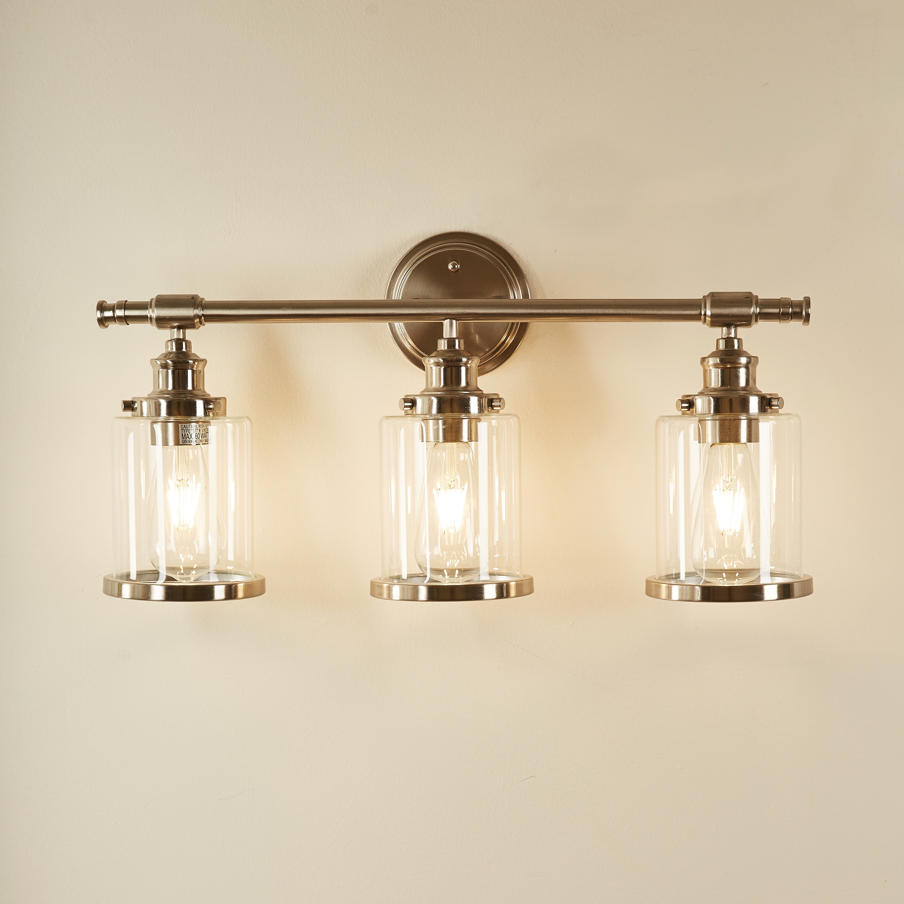Vanity Light Fixture 3-Light 5-Piece All-in-One Bathroom Set - Mycitystee