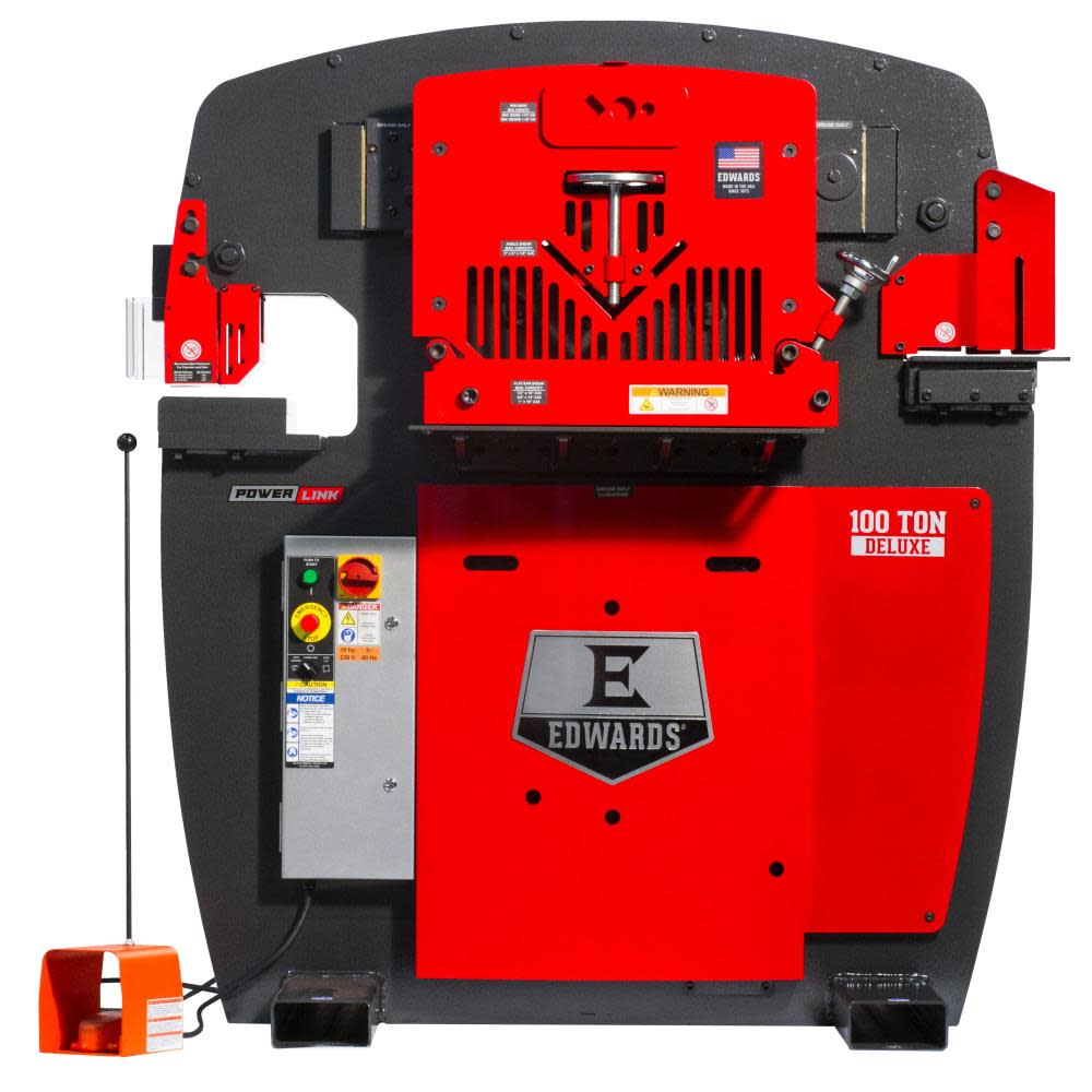 100 Ton Deluxe Ironworker 3 Phase, 208v with PowerLink System - Mycitystee