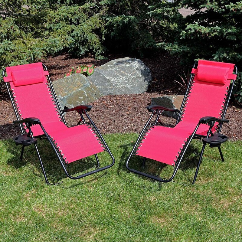 Ultimate Patio Zero Gravity Chair W/ Pillow and Cup Holder - Mycitystee