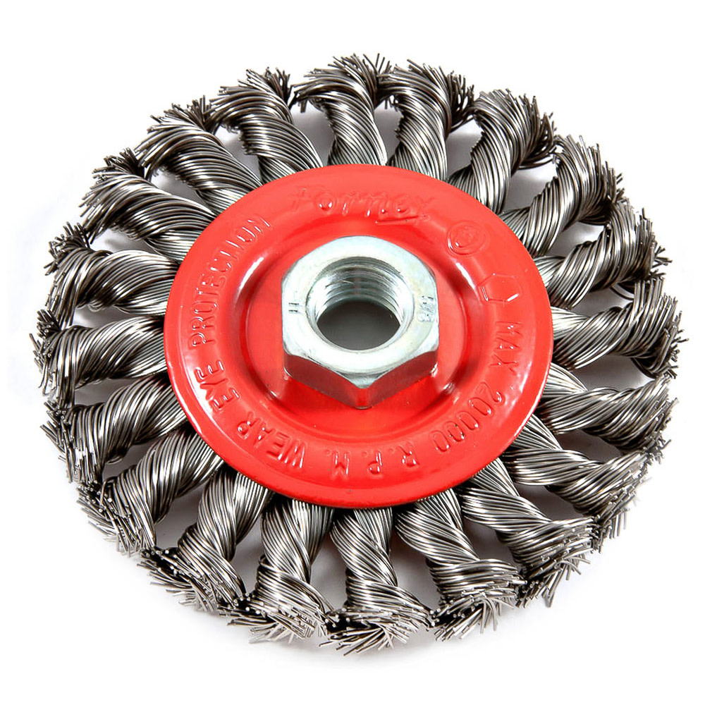 Forney Wire Wheel Knotted 4 x .020 x 5/8 11 Arbor - Mycitystee