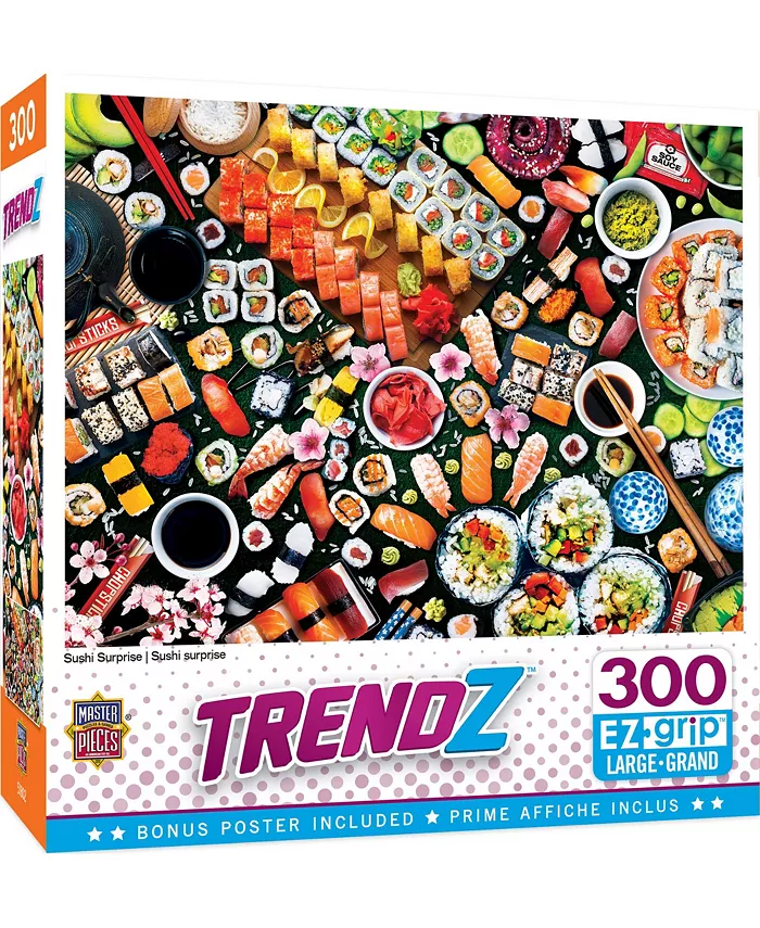 MasterPieces Puzzles Trendz - Sushi Surprise 300 Piece Adult Jigsaw Puzzle - Mycitystee