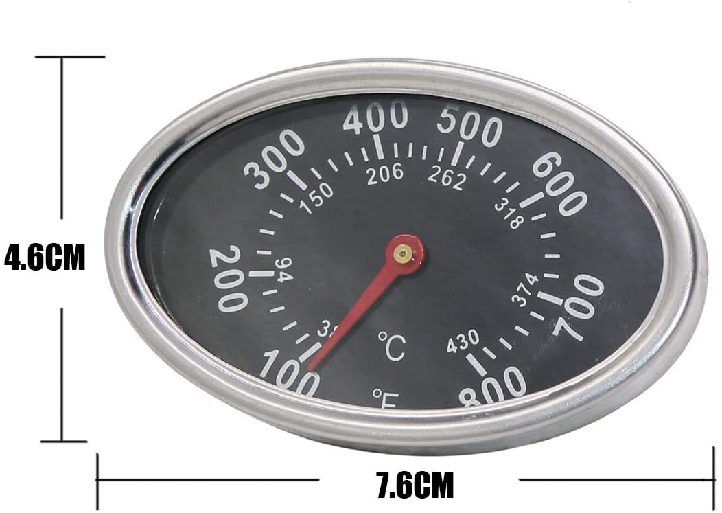 Temperature Gauge Heat Indicator Thermometer for BBQTek GPC2700JD 4 Burner Gas Grill - Mycitystee