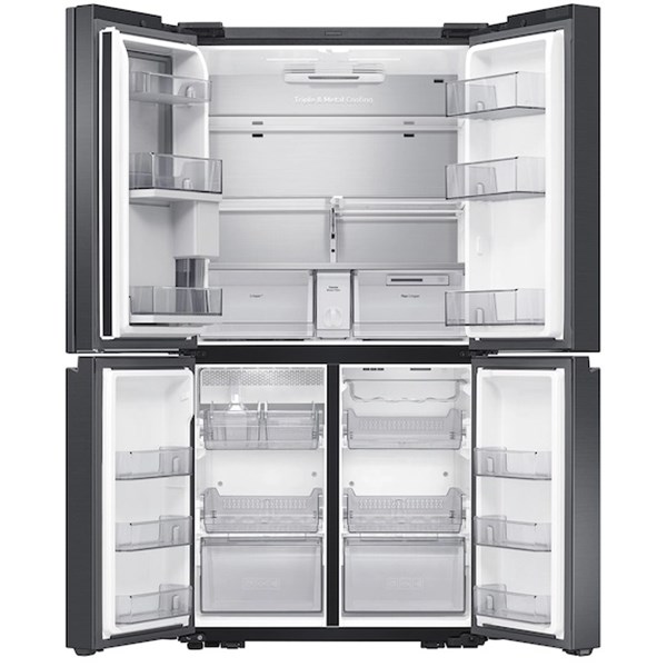 22.5 cu ft 4-Door Black Stainless Steel Refrigerator - Mycitystee
