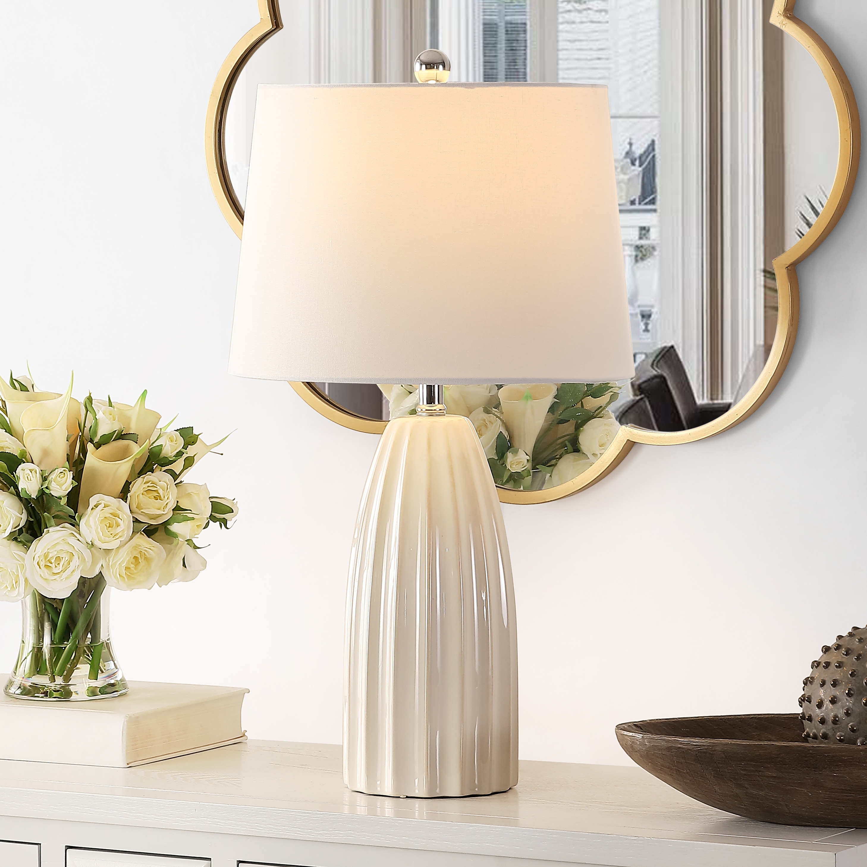 SAFAVIEH Lighting 25.5-inch Kayden Ceramic Table Lamp - 14