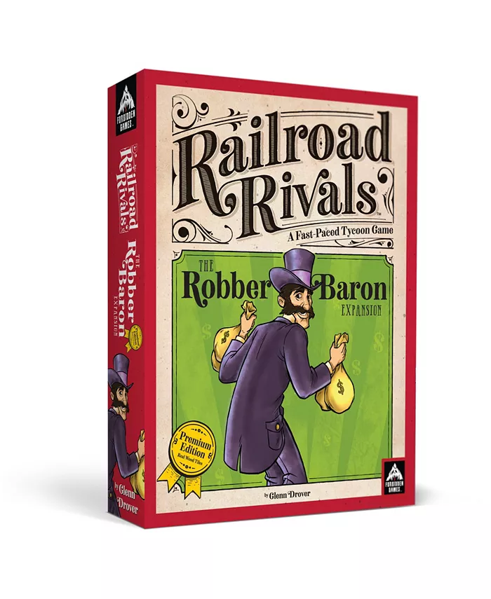 Forbidden Games Railroad Rivals the Robber Baron Expansion Premium Edition Set， 112 Piece - Mycitystee