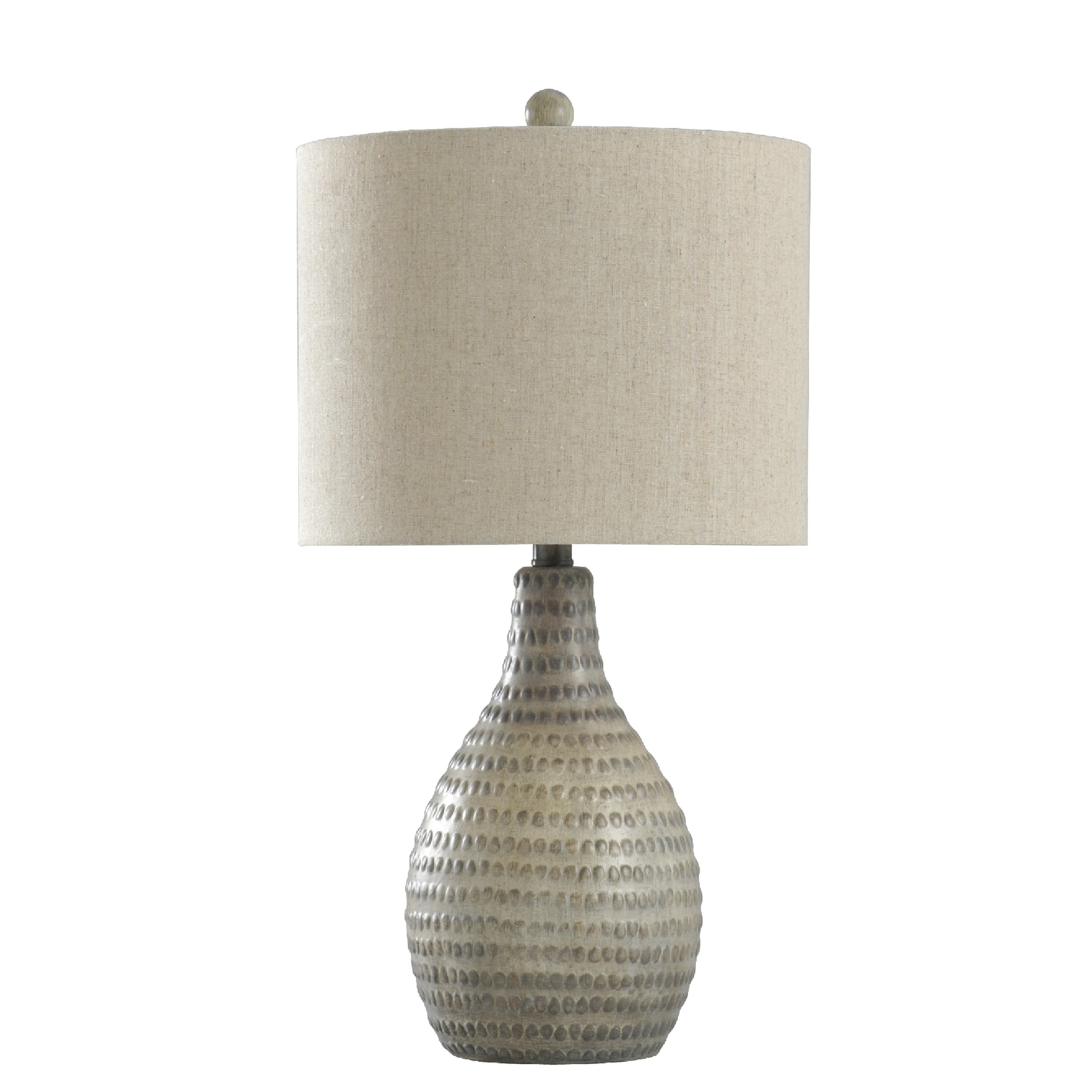 StyleCraft Allen French Oak Table Lamp - White Shade - Mycitystee