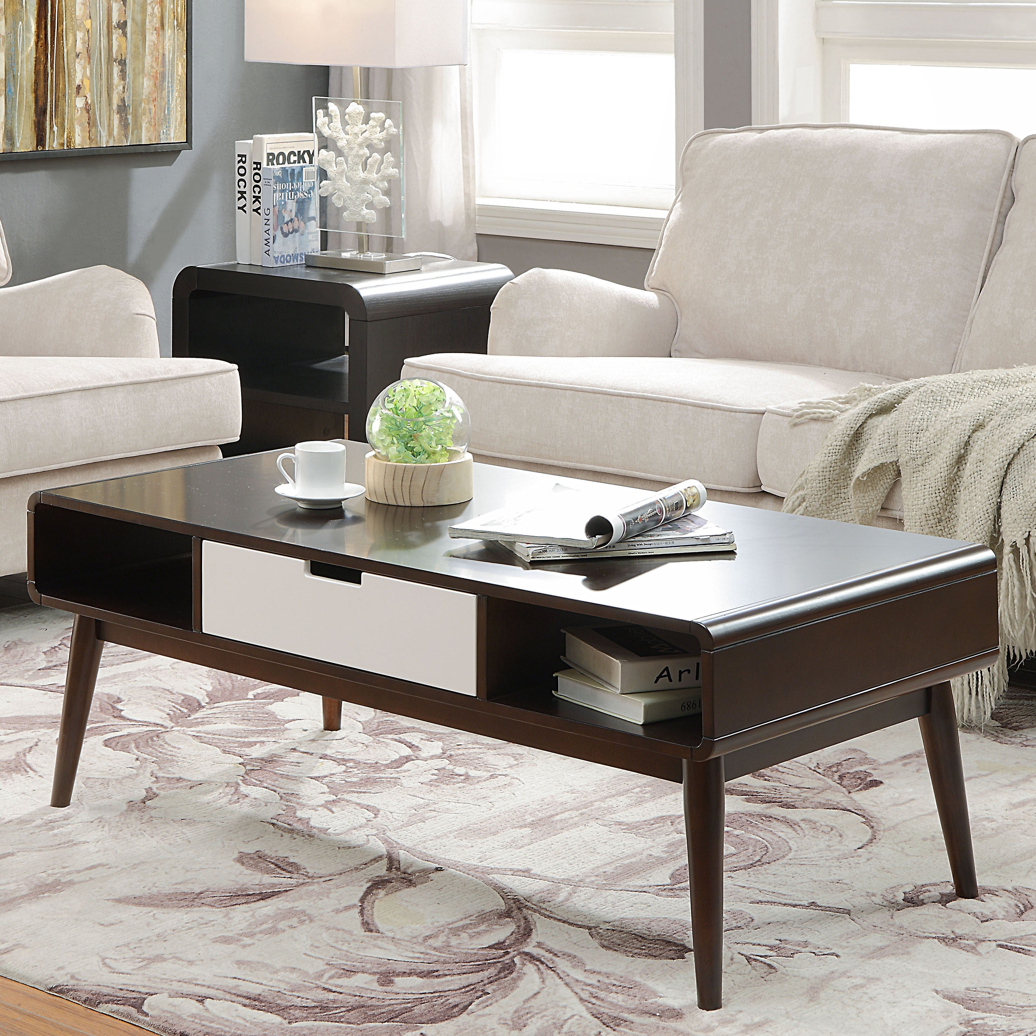 Acme Furniture Christa Cherry and White Occasional Tables - Mycitystee