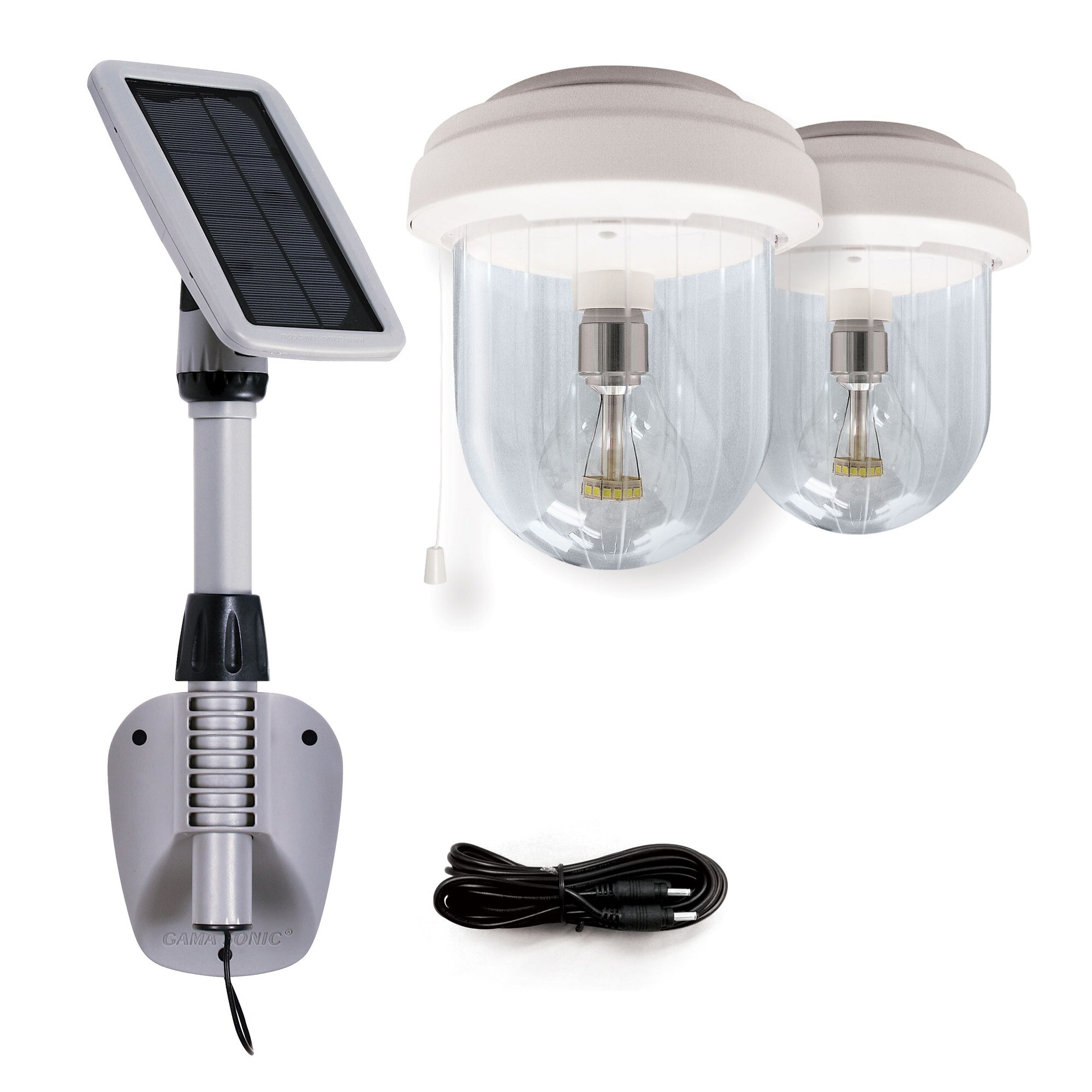 Light My Shed IV w/ 2 lights included - w/ GS Solar Light Bulbs - Gray Shopping - The Best Deals on Outdoor Barn Lights | 41684472 - Mycitystee