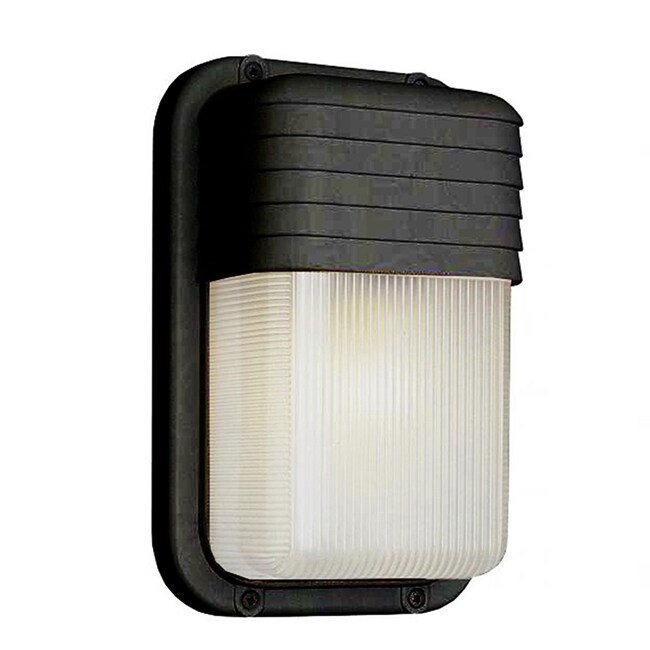 Cambridge 1-Light Black 6.5 in. Outdoor Flush Mount with Clear Polycarbonate - Mycitystee