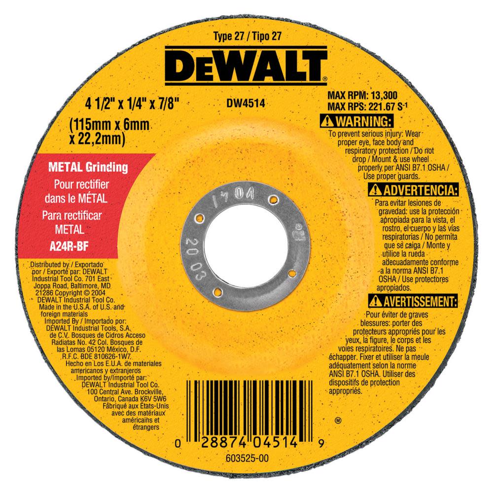 DEWALT 6 In. Metal Grinding Wheel DW4624 from DEWALT - Mycitystee
