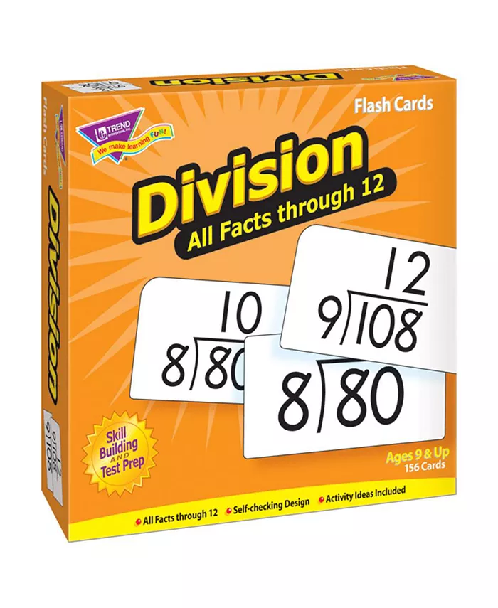 Trend Enterprises Division 0-12 All Facts Skill Drill Flash Cards - Mycitystee