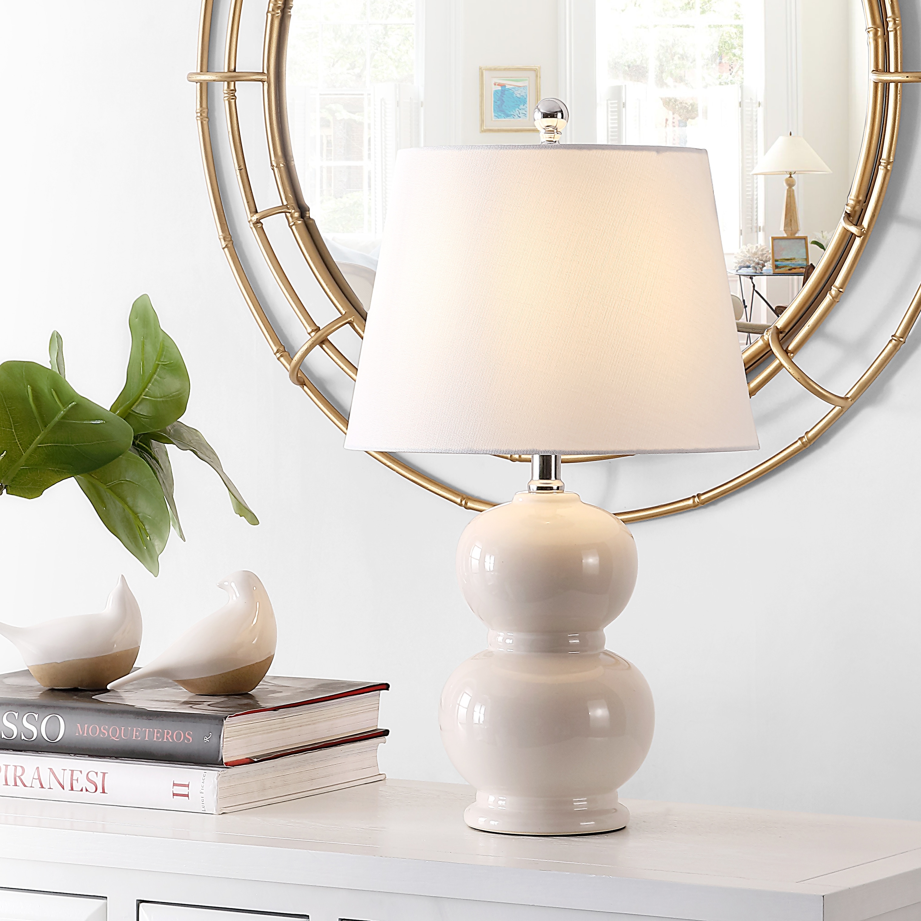 SAFAVIEH Lighting 22-inch Everlee Glass Table Lamp - 12