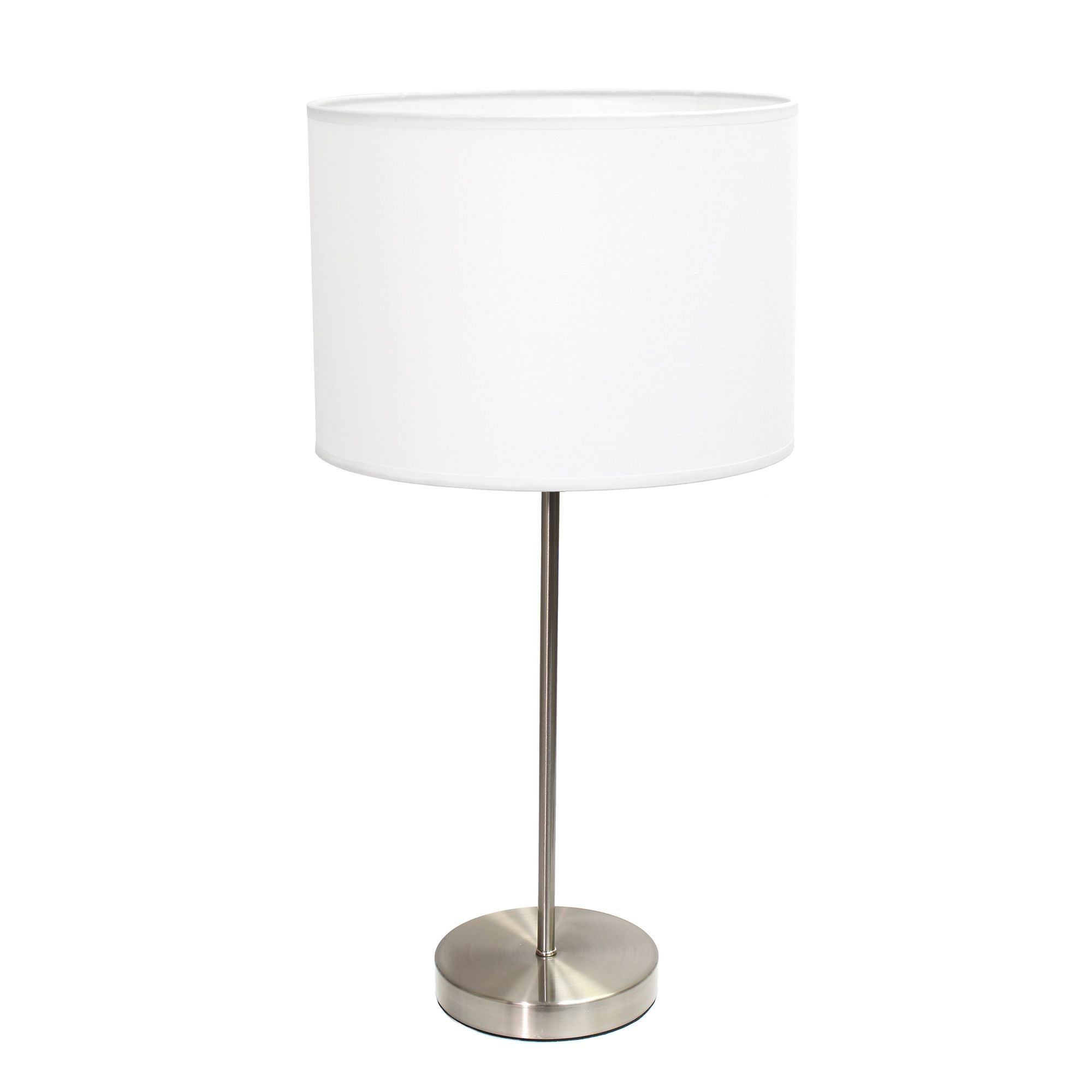 Simple Designs Stick Lamp with Fabric Shade - Mycitystee