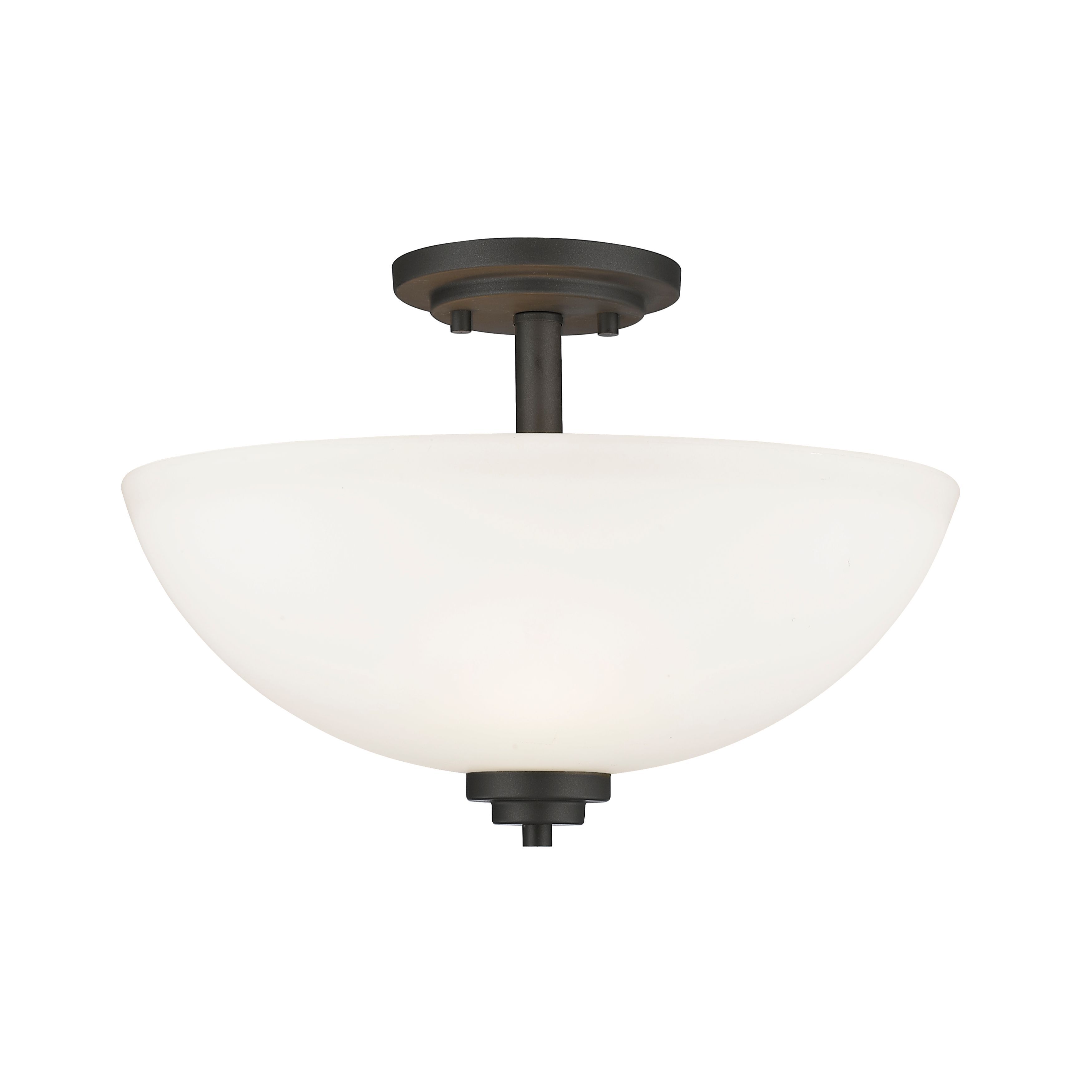 Avery Home Lighting 3 Light Semi Flush Mount in Bronze - Mycitystee