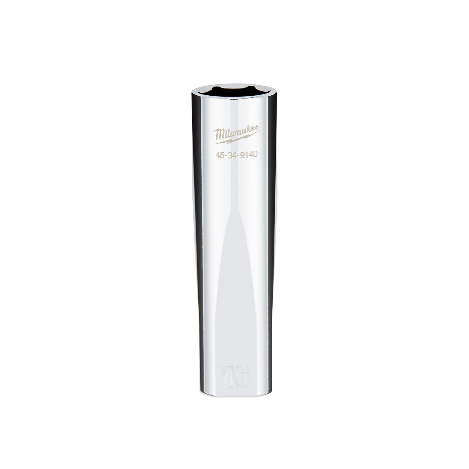 Milwaukee 16 mm X 1/2 in. drive Metric 6 Point Standard Deep Socket 1 pc - Mycitystee