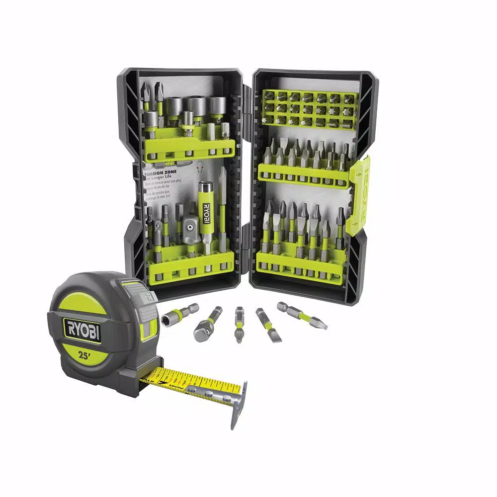 RYOBI Impact Rated Driving Kit (70-Piece) with BONUS 25FT Tape Measure and#8211; XDC Depot - Mycitystee