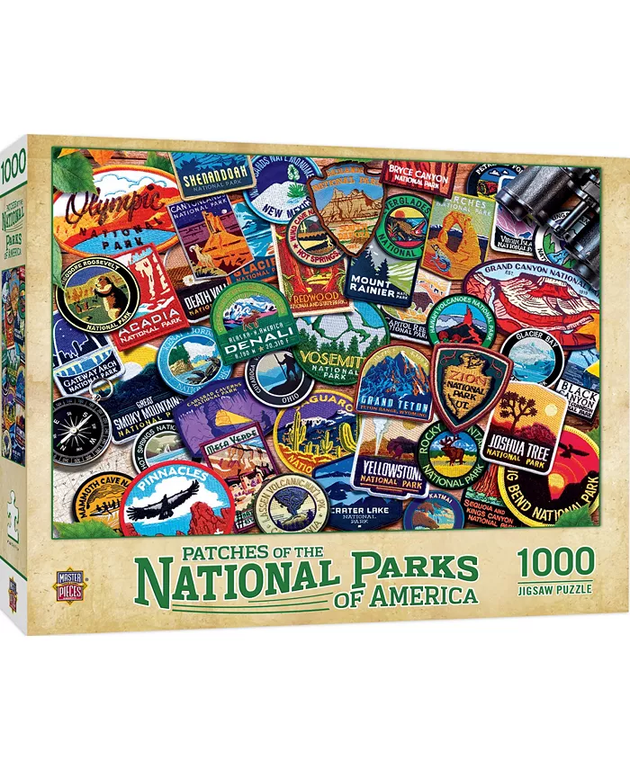 MasterPieces Puzzles National Parks - Patches Collage 1000 Piece Adult Puzzle - Mycitystee