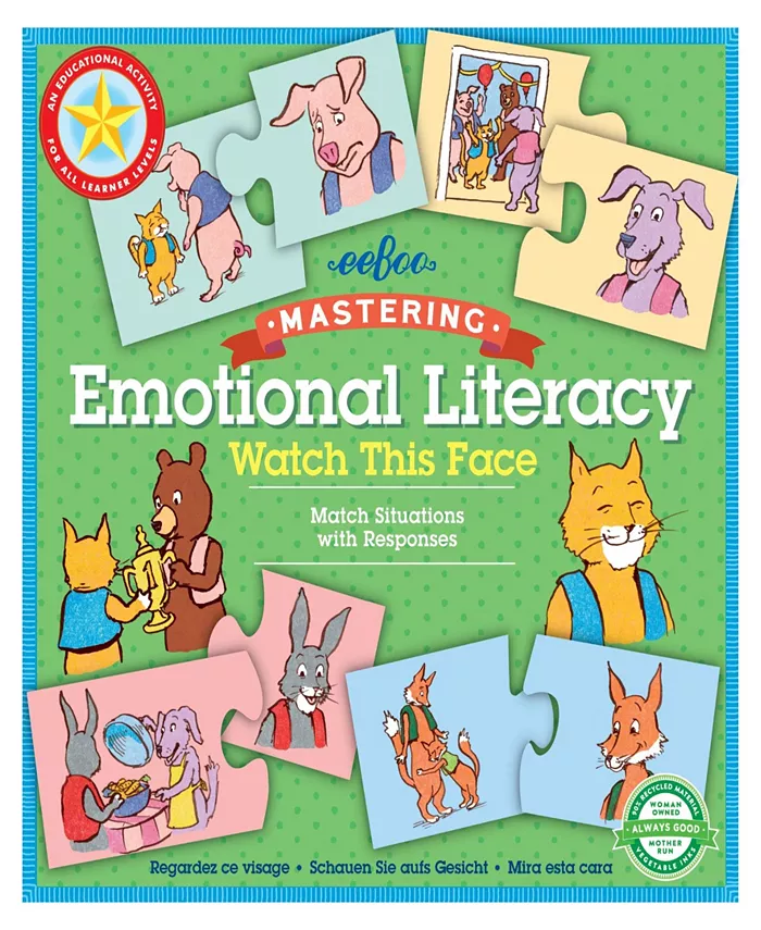 Eeboo Watch this Face All Learner Levels Puzzle 48 Piece Set - Mycitystee