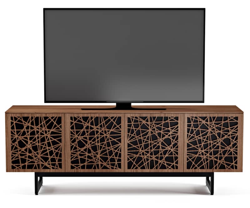 BDI Elements Ricochet Natural Walnut Media with Quad-Width Storage Cabinet - Mycitystee