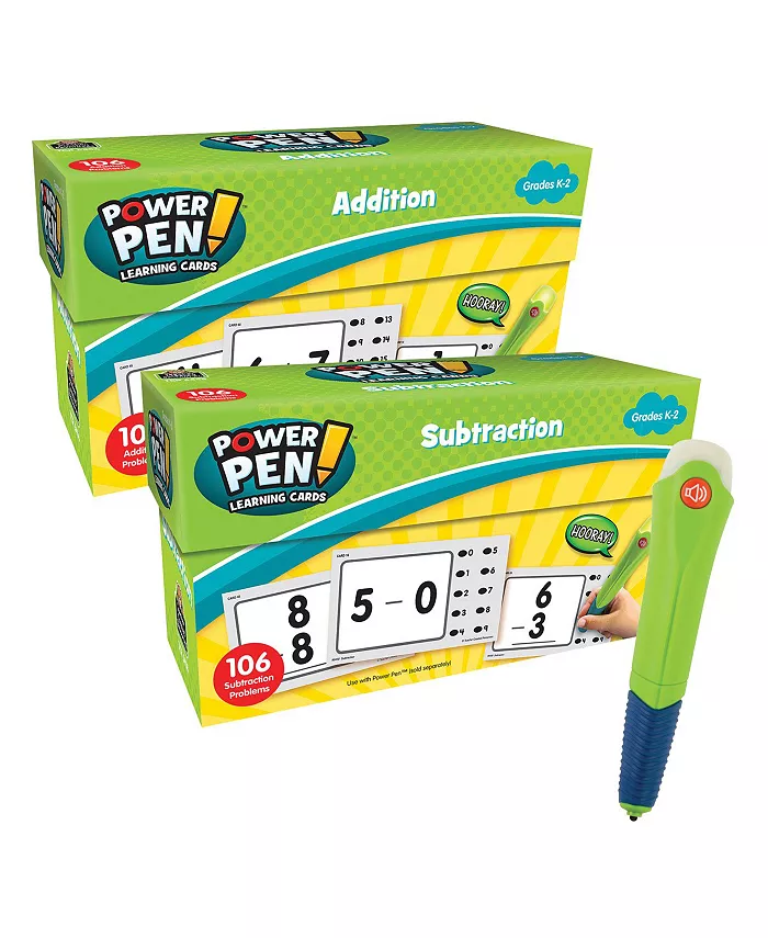 Kaplan Early Learning Teacher Created Resources Power Pen Learning Math Quiz Cards - Addition， Subtraction Pen - Mycitystee
