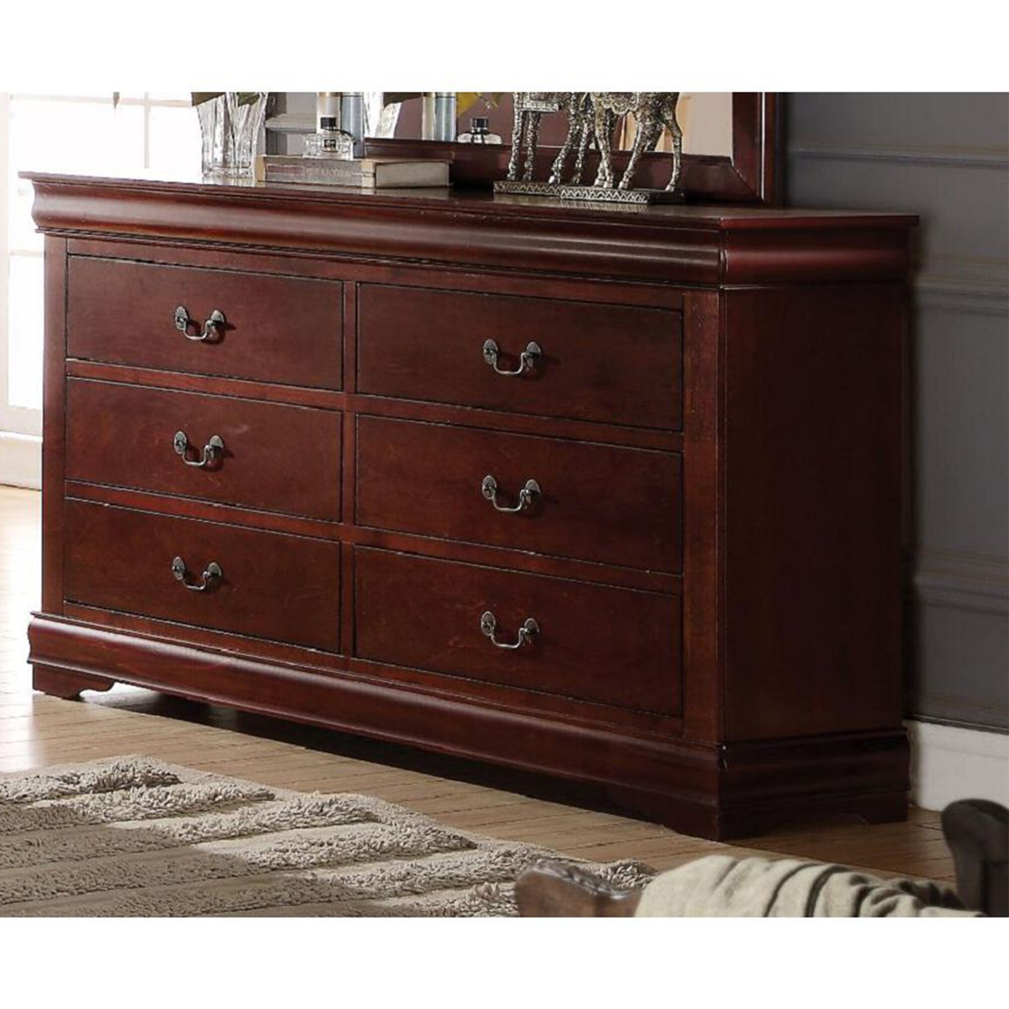 3 Tier 6 Drawers Dresser in Cherry - - 35374252 - Mycitystee