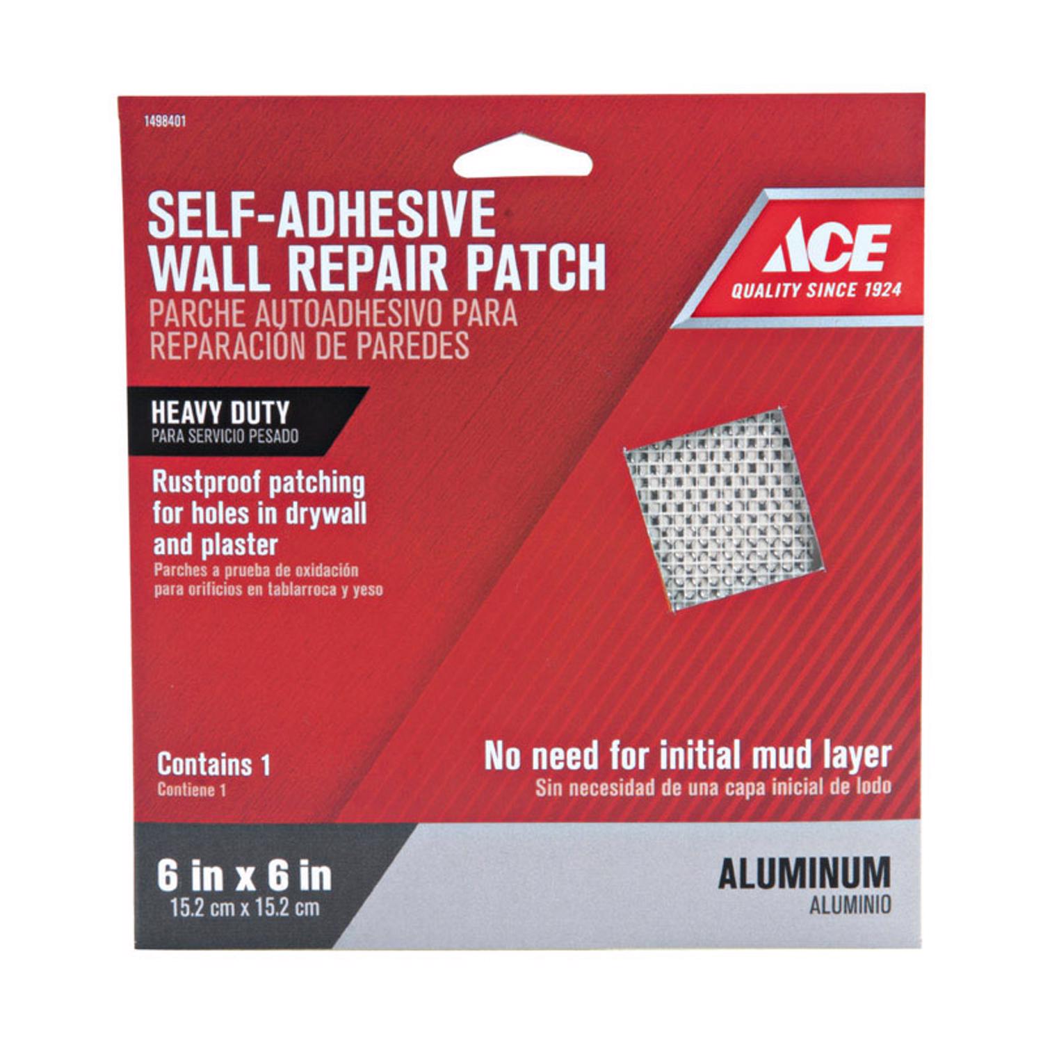 Ace 6 in. L X 6 in. W Reinforced Aluminum Silver Self Adhesive Wall Repair Patch - Mycitystee
