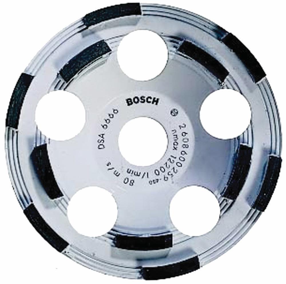 Bosch 5 In. Double Row Segmented Diamond Cup Wheel for Concrete DC510 from Bosch - Mycitystee