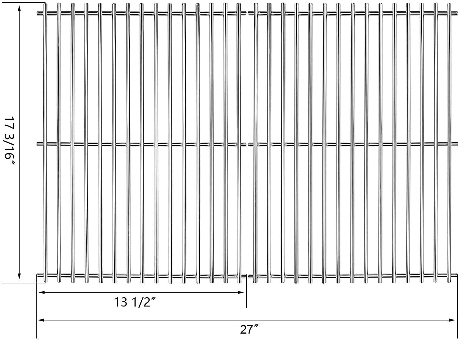 Cooking Grates 41231 for Weber Summit Silver B, Summit Platinum A4 & B4 4 Burner Gas Grills - Mycitystee