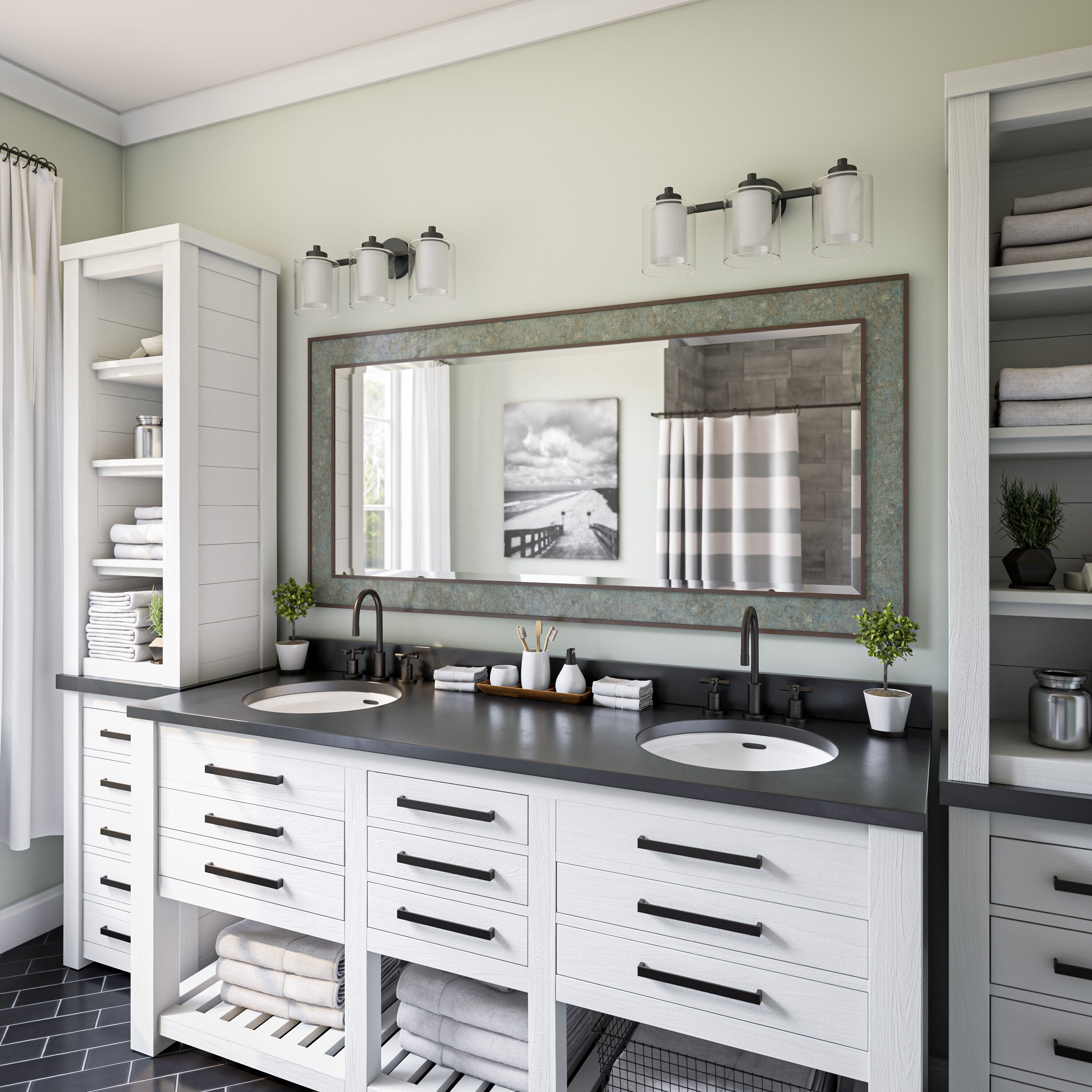 Ipanema Polish Nickel Finish 3 Light Vanity - Mycitystee
