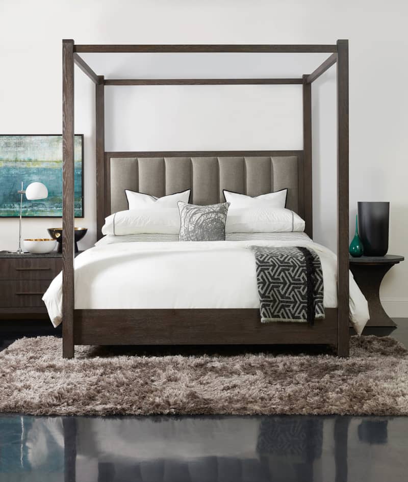 Hooker Furniture Bedroom Miramar Aventura Jackson Queen Poster Bed With Tall Posts and Canopy - Mycitystee