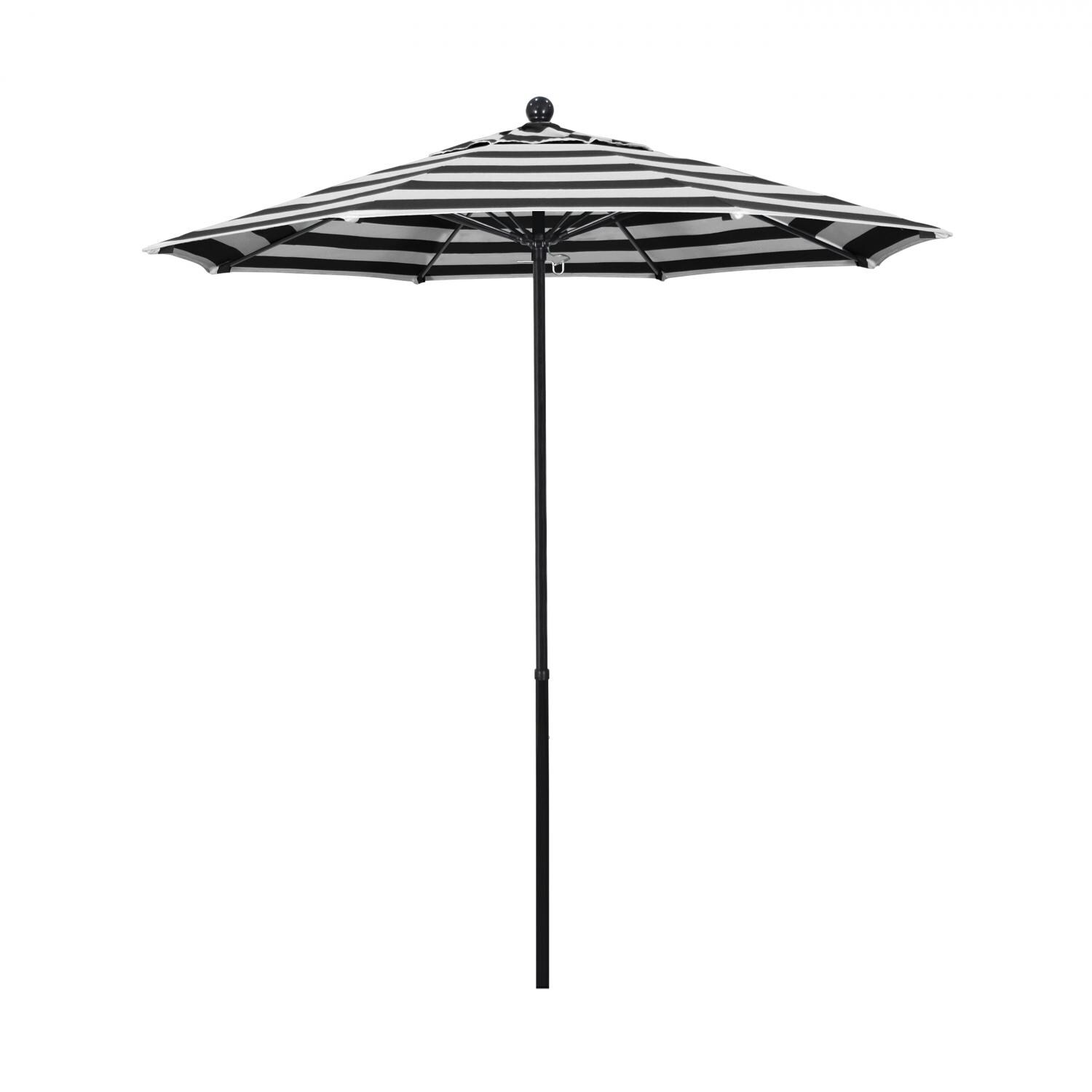 California Umbrella Oceanside Side 7.5 Ft Octagonal Fiberglass Patio Umbrella W/ Push Lift - Mycitystee