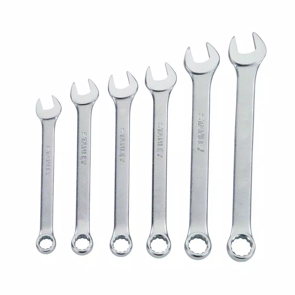 Stanley Chrome Vanadium Steel SAE Combination Wrench Set (6-Piece) and#8211; XDC Depot - Mycitystee
