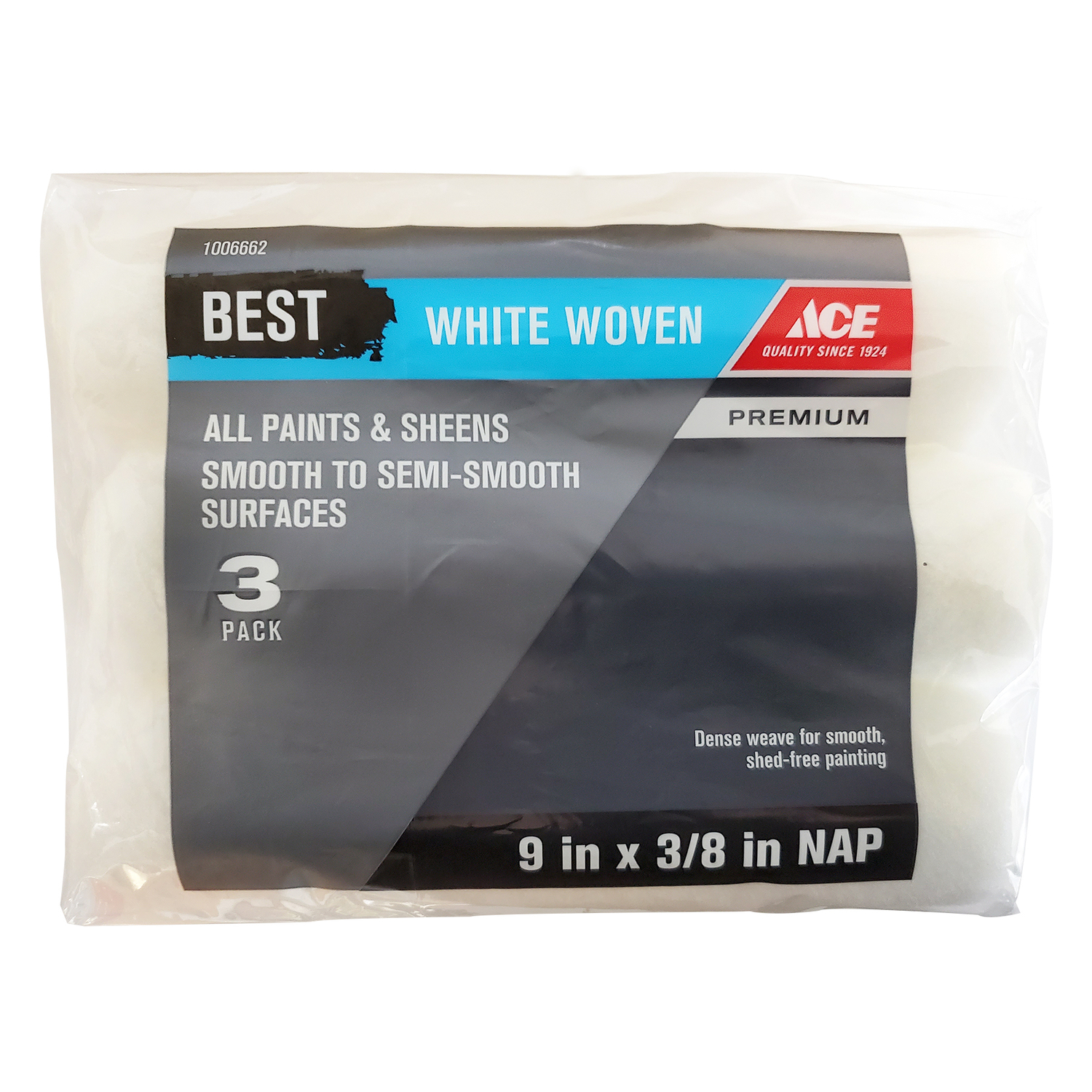 Ace Best Woven 9 in. W X 3/8 in. Paint Roller Cover 3 pk - Mycitystee